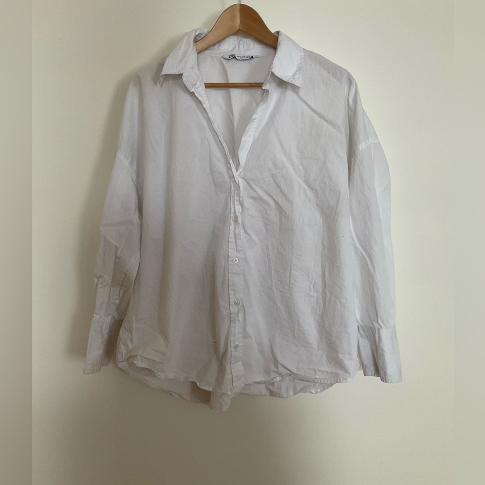 White Zara shirt size XL